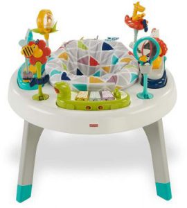 Fisher-Price 2-in-1 Sit-to-Stand Activity Center, Spin 'n Play Safari