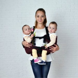 Malishastik Twin Baby Carrier Burgundy